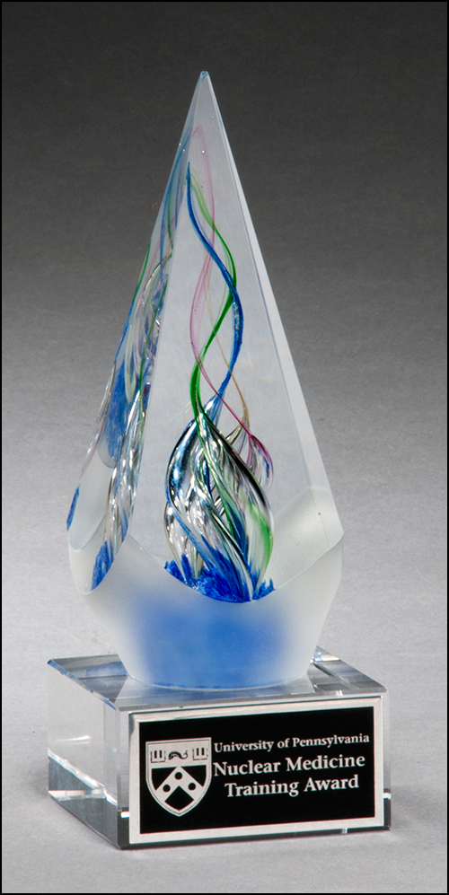Frosted Arrow Art Glass