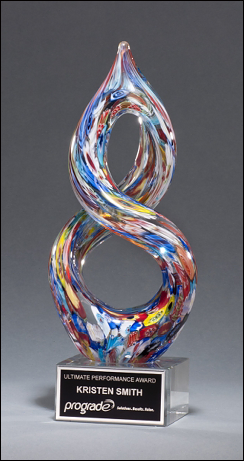 Helix Multi-Colored Art Glass