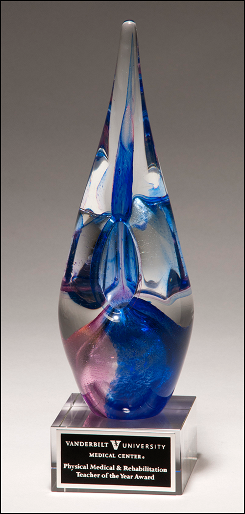 Blue and Violet Art Glass