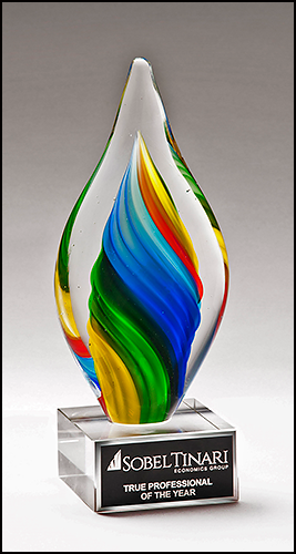 Rainbow Twist Art Glass