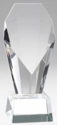 Slant Face Crystal Trophy