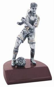 Male Soccer Player Resin