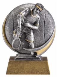 Male Tennis Motion Resin Statue