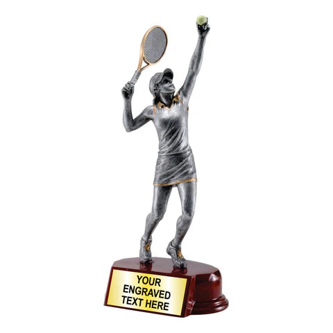 Female Serving Tennis Resin